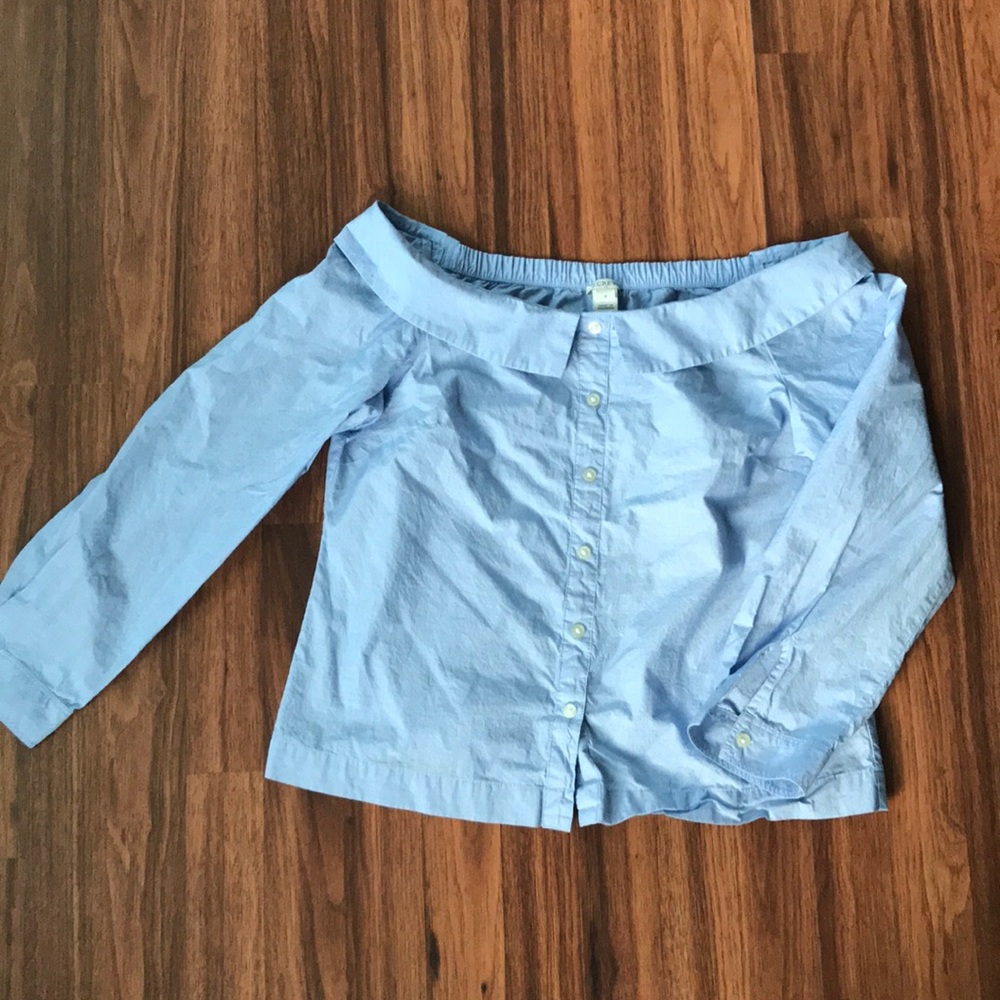 NWOT JCrew Off the shoulder shirt